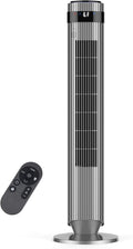 Tower Fan for Bedroom, 28dB Quiet Floor Standing Fan with Remote, 12H Timer, 5 Speeds, 4 Modes, LED Display, Portable