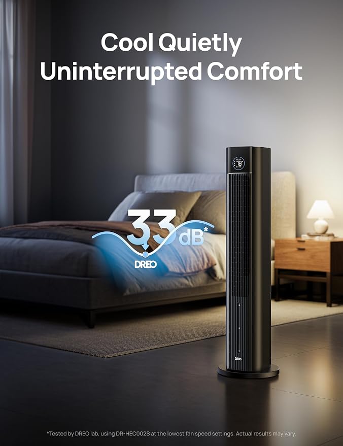 Tower Fan for Bedroom, 43" Cooling Fans That Blow Cold Air 2026 Upgraded, Evaporative Air Cooler, Quiet 80°, alternate view 6