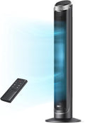 Tower Fan for Bedroom, 90° Oscillating Fans that Blow Cold Air, 5 Speeds, 4 Modes with 26ft/s Velocity, 12H & 28dB Quiet