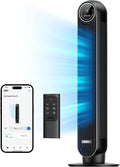 Tower Fan for Bedroom, Smart Oscillating Quiet Floor Fans, Standing Bladeless Fan with Remote and WiFi Voice Control, 4