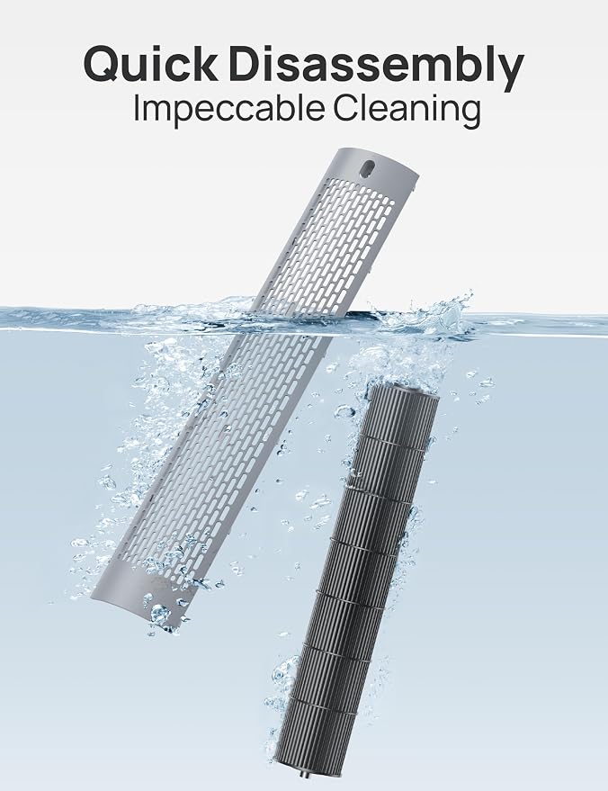 Tower Fan for Bedroom, Upgrated DC 9 Speeds Ultra-Quiet Floor Fan, 90° Oscillating Fans for Indoors with 28ft/s Velocity, 12H