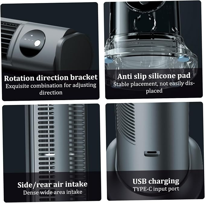 Tower Fan Portable Low-Noise Oscillating Tower Fan with 3 Wind Speeds USB Table Fans for Bedroom Living Room Office Standing