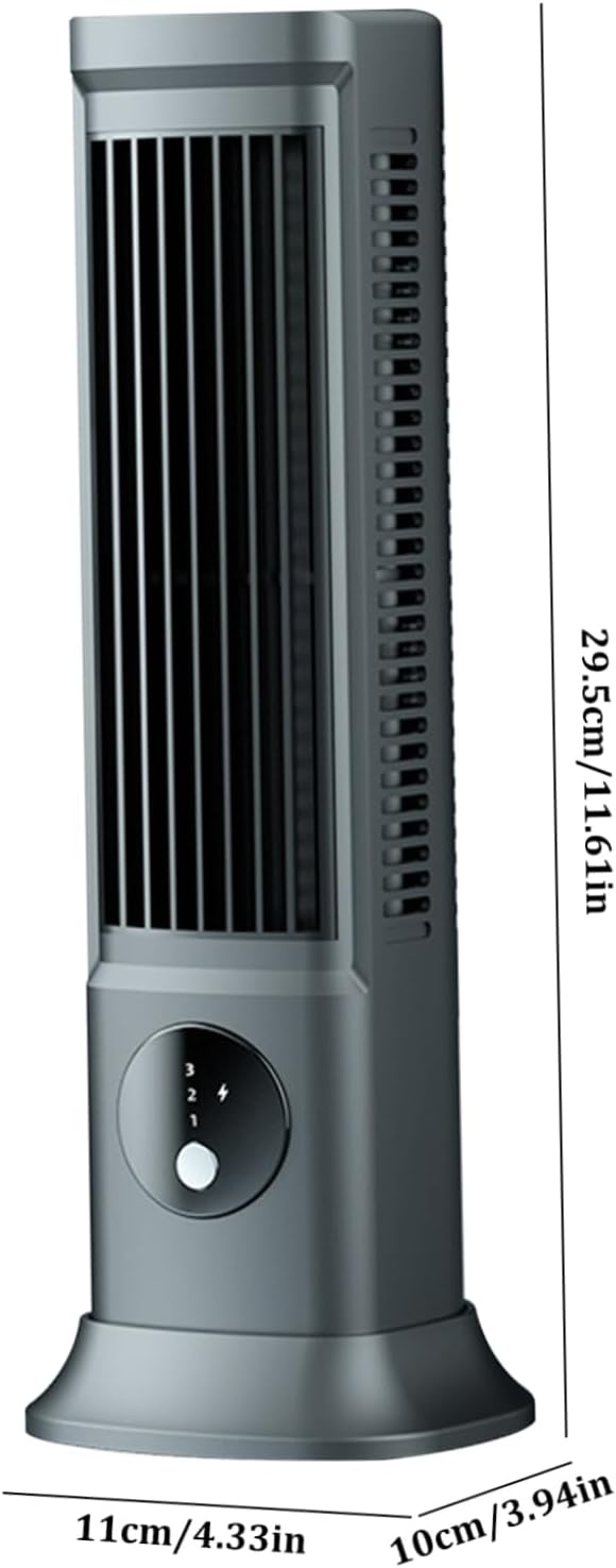 Tower Fan Portable Low-Noise Oscillating Tower Fan with 3 Wind Speeds USB Table Fans for Bedroom Living Room Office Standing
