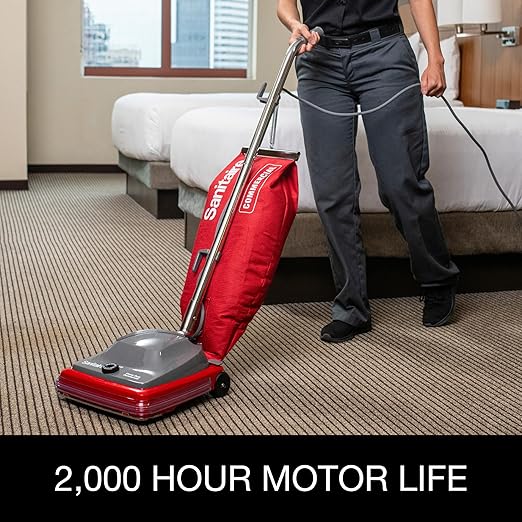 TRADITION Upright Commercial Bagged Vacuum, SC684G Red, alternate product view 2
