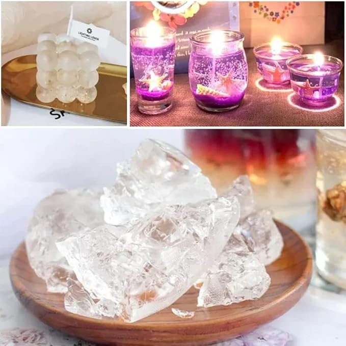 Transparent Jelly Wax DIY Candle Making Gel Wax Handmade Material Crystal Gel Candle for Candle Making and Handcraft Scented