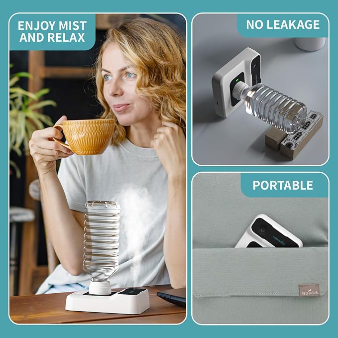 Travel Humidifier, Portable Small Humidifier for Plants, Bedroom, Office, Hotel or Car, alternate product view 4