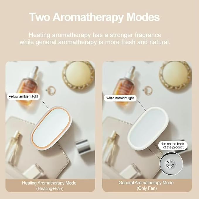 Travel Mini Diffuser for Essential Oils Multifunction Waterless Mini Car Aromatherapy Diffuser for Room Office