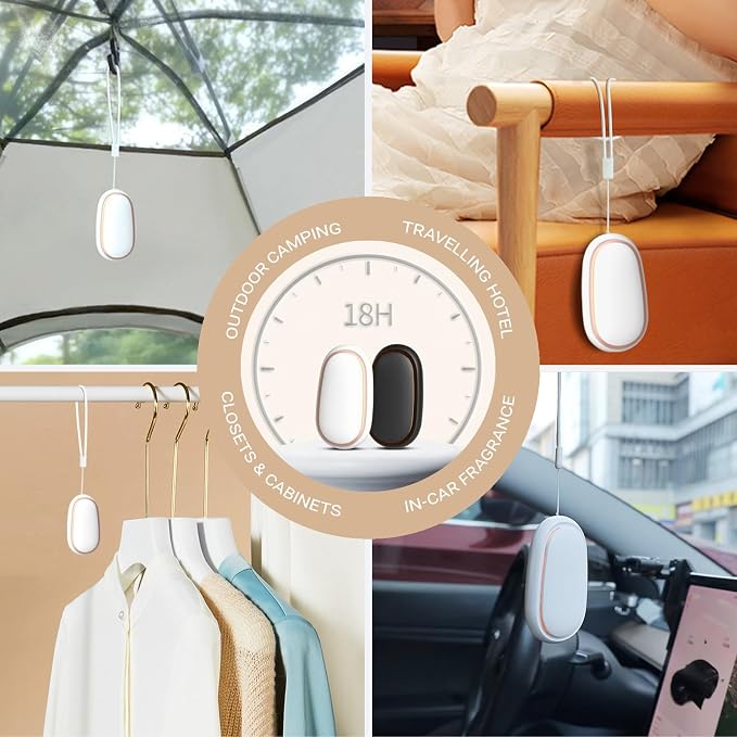 Travel Mini Diffuser for Essential Oils Multifunction Waterless Mini Car Aromatherapy Diffuser for Room Office