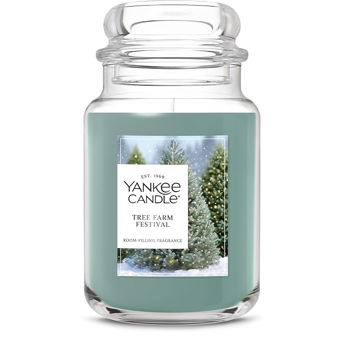 Tree Farm Festival, Christmas Scented Candle, 22oz Large Jar with up to 150 Hour Burn Time, Giftable, product image