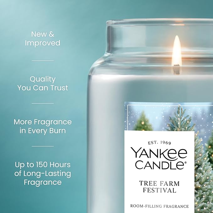 Tree Farm Festival, Christmas Scented Candle, 22oz Large Jar with up to 150 Hour Burn Time, Giftable, alternate product view