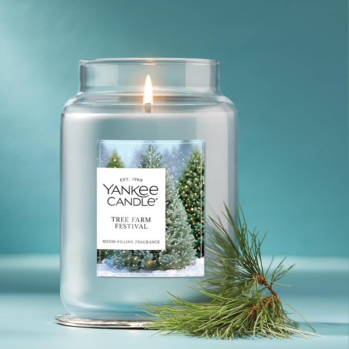 Tree Farm Festival, Christmas Scented Candle, 22oz Large Jar with up to 150 Hour Burn Time, Giftable, alternate product view