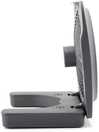 10-Inch Portable Desktop Air Circulation Battery Fan, 2 Speed, Compact Folding & Tilt Design, with AC Adapter