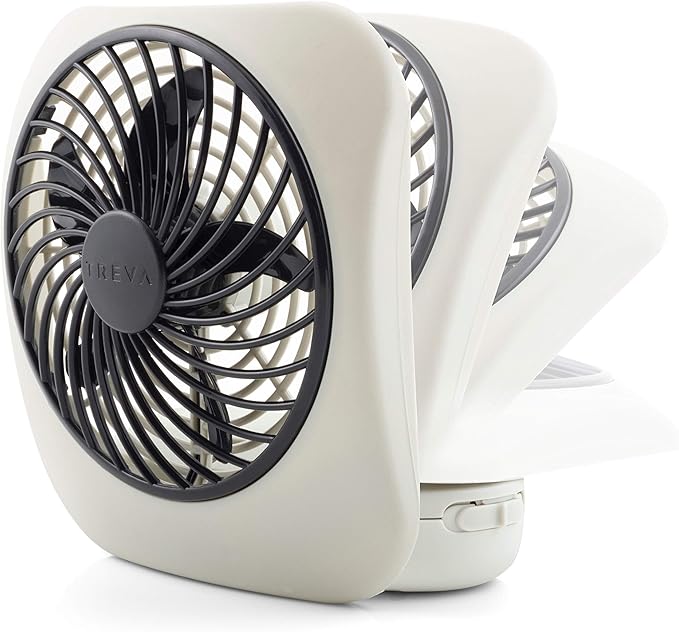 5 Inch Battery Powered Fan Portable Desk Fan 2 Cooling Speeds with Compact Folding & Tilt Design Cubicle Accessories