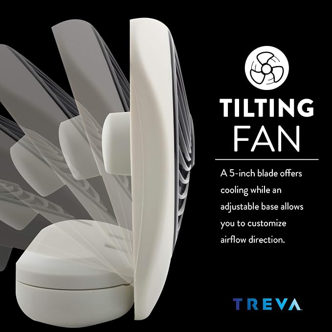 5 Inch Battery Powered Fan Portable Desk Fan 2 Cooling Speeds with Compact Folding & Tilt Design Cubicle Accessories