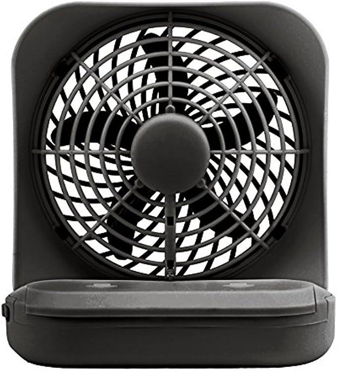 5 Inch Battery Powered Fan Portable Desk Fan 2 Cooling Speeds with Compact Folding & Tilt Design Cubicle, alternate