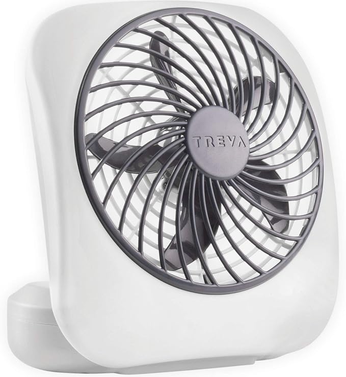 5 Inch Battery Powered Fan Portable Desk Fan 2 Cooling Speeds with Compact Folding & Tilt Design Cubicle, alternate