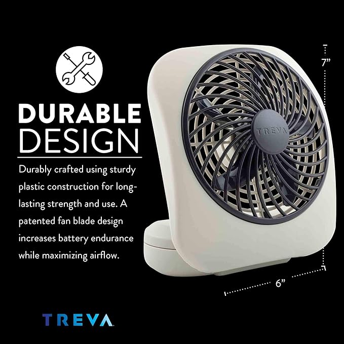 5 Inch Battery Powered Fan Portable Desk Fan 2 Cooling Speeds with Compact Folding & Tilt Design Cubicle, alternate