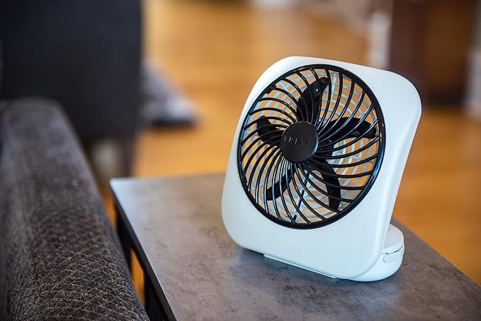 5 Inch Battery Powered Fan Portable Desk Fan 2 Cooling Speeds with Compact Folding & Tilt Design Cubicle, alternate