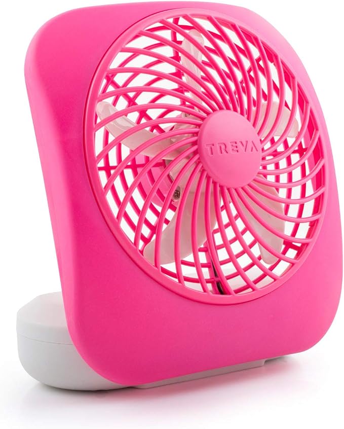 5 Inch Battery Powered Fan Portable Desk Fan 2 Cooling Speeds with Compact Folding & Tilt Design Cubicle