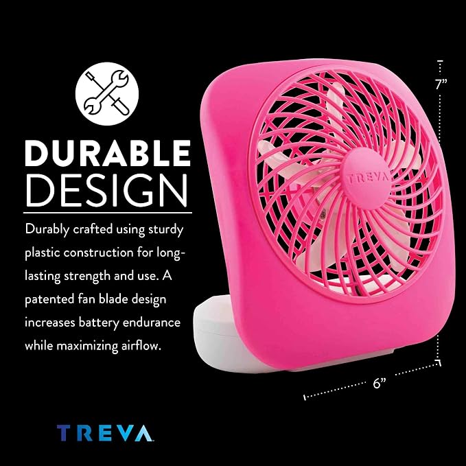 5 Inch Battery Powered Fan Portable Desk Fan 2 Cooling Speeds with Compact Folding & Tilt Design Cubicle, alternate
