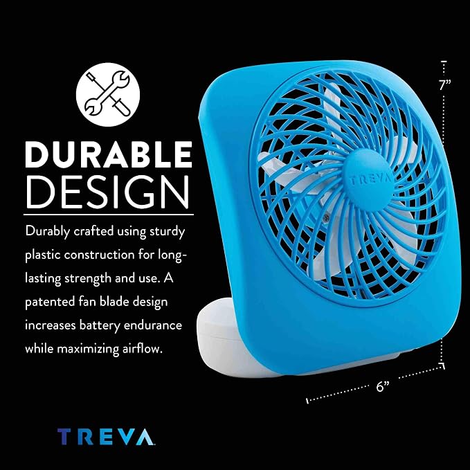 5 Inch Battery Powered Fan Portable Desk Fan 2 Cooling Speeds with Compact Folding & Tilt Design Cubicle, alternate