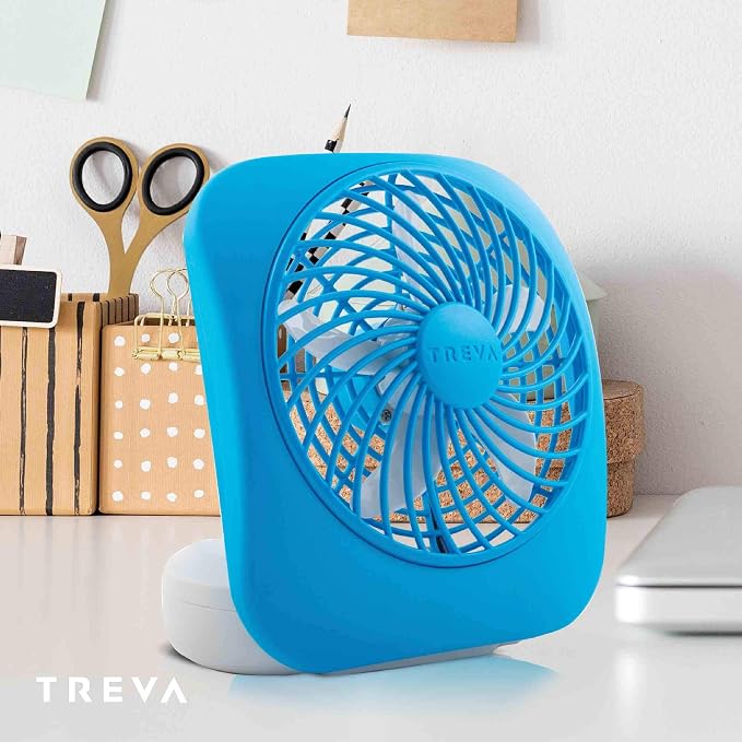5 Inch Battery Powered Fan Portable Desk Fan 2 Cooling Speeds with Compact Folding & Tilt Design Cubicle, alternate