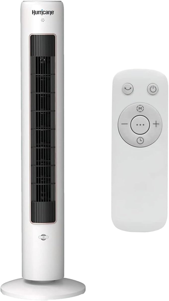 Triple Action Indoor Tower Fan, 40 Inch Air Enhancing Electric Cooling Fan with Aromatherapy Diffuser and Remote Control