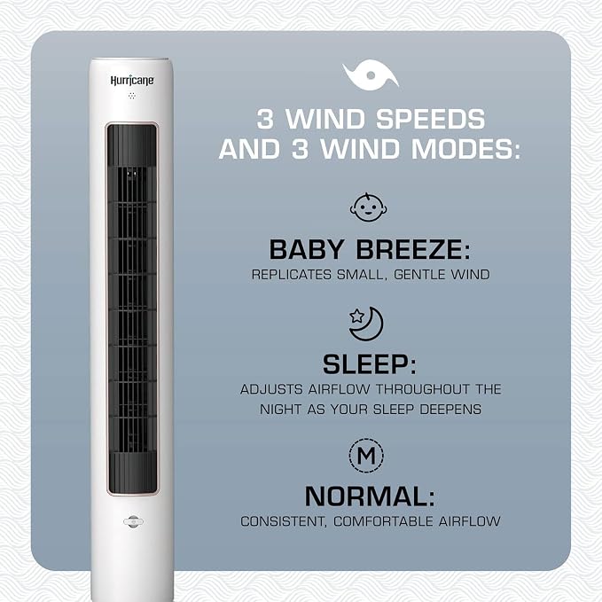 Triple Action Indoor Tower Fan, 40 Inch Air Enhancing Electric Cooling Fan with Aromatherapy Diffuser and Remote Control