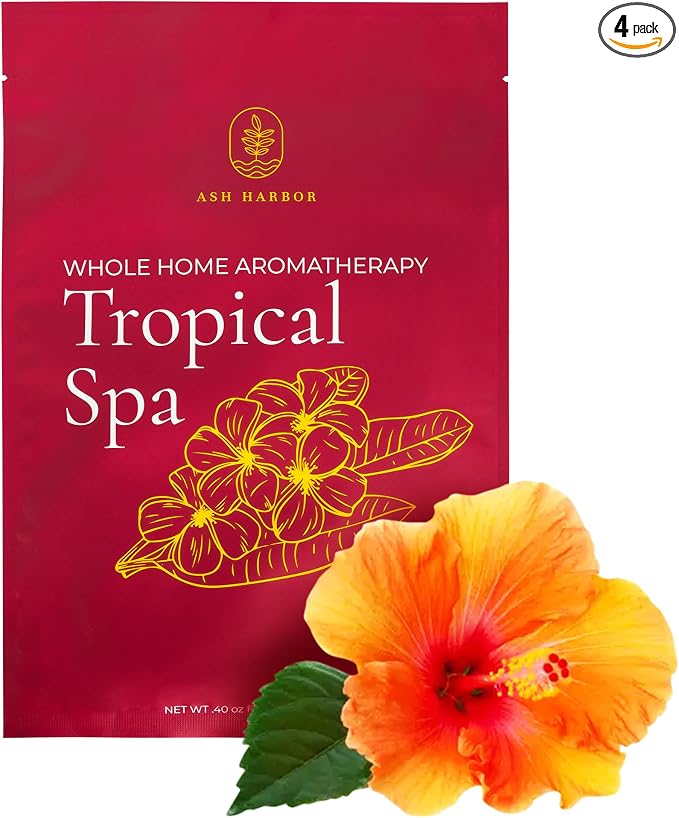 Tropical Spa Aromatherapy 4 Pack - Filter Fresh Whole Home Air Freshener System - HVAC Vent Freshener for Home AC - House Air