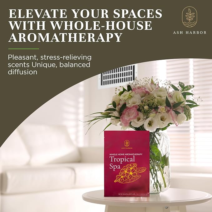 Tropical Spa Aromatherapy 4 Pack - Filter Fresh Whole Home Air Freshener System - HVAC Vent Freshener for Home AC - House Air