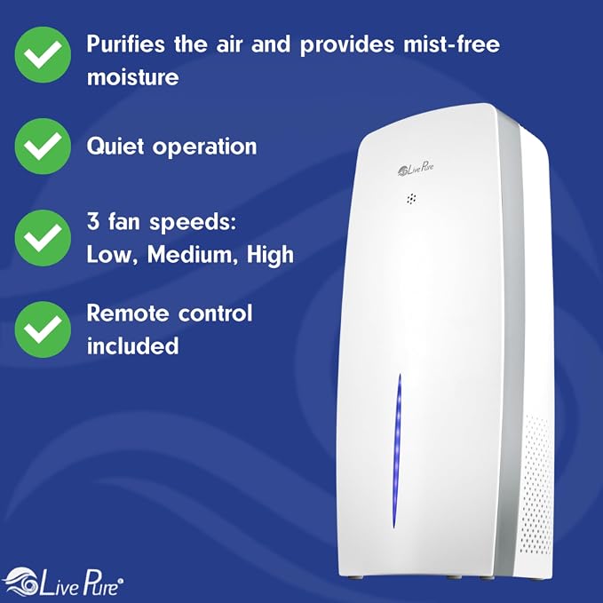 True HEPA Air Purifier & Humidifier, Sage, alternate product view 6