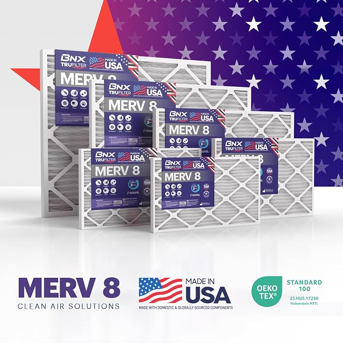 TruFilter 14x24x1 Air Filter MERV 8 (6-Pack) - MADE IN USA – Dust & Pet Defense Air Conditioner HVAC AC Furnace, alternate