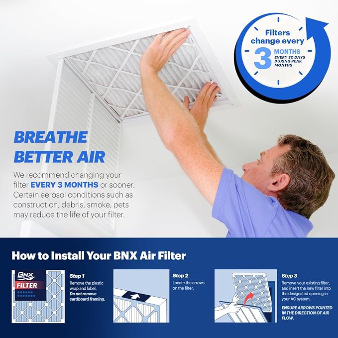 TruFilter 16x20x4 (15.5’’ x 19.5’’ x 3.63‘’ Fit) MERV 13 Air Filter (2-Pack) - MADE IN USA, alternate product view 8