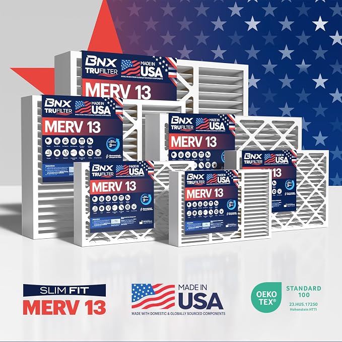 TruFilter 16x20x4 (15.5’’ x 19.5’’ x 3.63‘’ Fit) MERV 13 Air Filter (2-Pack) - MADE IN USA, alternate product view 9