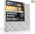 TruFilter 16x24x1 Air Filter MERV 11 (12-Pack) - MADE IN USA - Allergen Defense Electrostatic Pleated Air