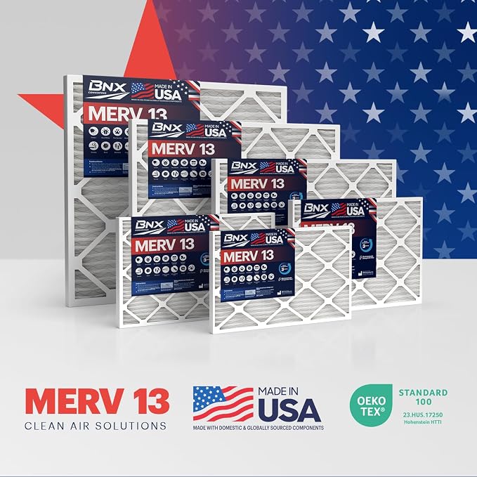 TruFilter 16x25x5 (15.88’’ x 24.88’’ x 4.38‘’ Compatible with 4”) MERV 13 Air Filter (2-Pack) - MADE IN USA