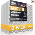 TruFilter 20x20x1 Air Filter MERV 11 (12-Pack) - MADE IN USA - Allergen Defense Electrostatic Pleated Air Conditioner HVAC AC