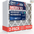 TruFilter 20x20x4 (19.5’’ x 19.5’’ x 3.63‘’ Fit) MERV 13 Air Filter (2-Pack) - MADE IN USA, product image