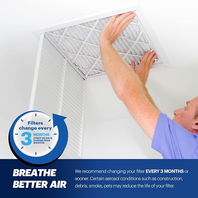 TruFilter 20x22x1 Air Filter MERV 13 (4-Pack) - MADE IN USA - Electrostatic Pleated Air Conditioner HVAC AC Furnace Filters