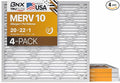 TruFilter 20x22x1 MERV 10 (4-Pack) AC Furnace Air Filter - MADE IN USA - Pleated Air Conditioner HVAC AC Furnace Filters