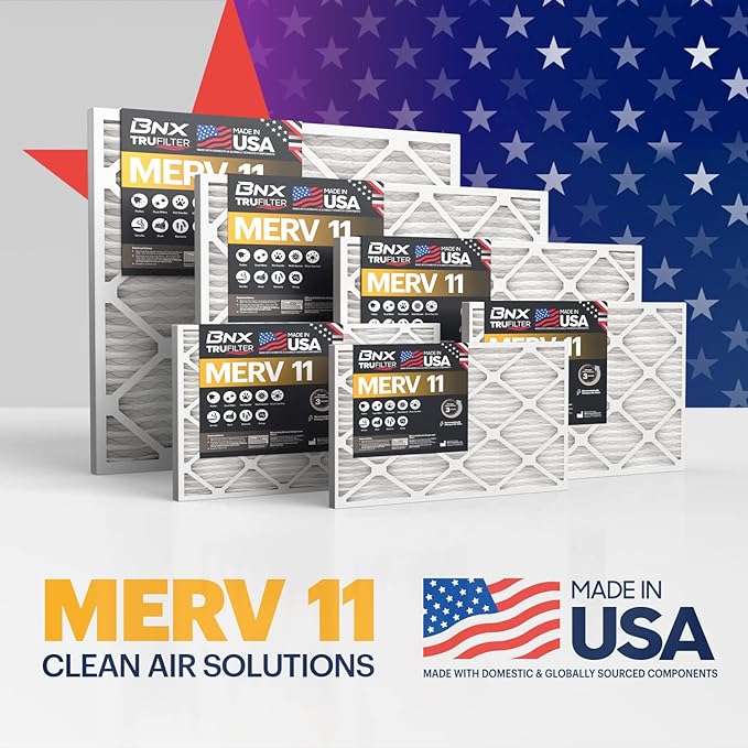 TruFilter 20x24x1 Air Filter MERV 11 (6-Pack) - MADE IN USA - Allergen Defense Electrostatic Pleated Air, alternate view 4
