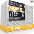 TruFilter 20x25x1 Air Filter MERV 11 (12-Pack) - MADE IN USA - Allergen Defense Electrostatic Pleated Air Conditioner HVAC AC