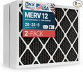 TruFilter 20x25x5 (19.88’’ x 24 75’’ x 4.38‘ Compatible 4”) MERV 12 Activated Carbon Air Filter (2-Pack) - MADE IN