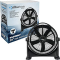 Turbo 20” High-Velocity Floor Fan - Quiet Portable Fan With 3 Speed Levels & Carry Handle- Adjustable Head