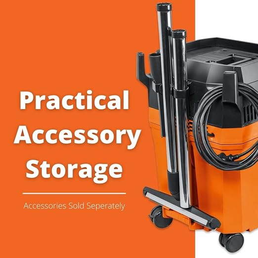 Turbo I Wet/Dry Dust Extractor, Ultra-Quiet Vacuum - 5.8-Gallon Capacity, 151 CFM Suction, Anti-Static System, 13 ft Hose, 19