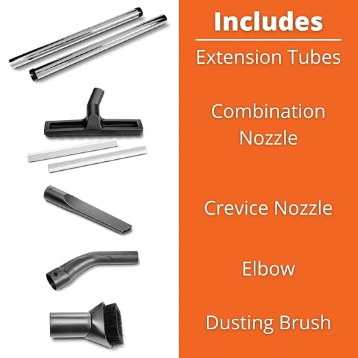 Turbo II X AC PRO Set HEPA Wet/Dry Dust Extractor with Automatic Filter Cleaning - 9.2-Gallon Capacity, 153 CFM Suction