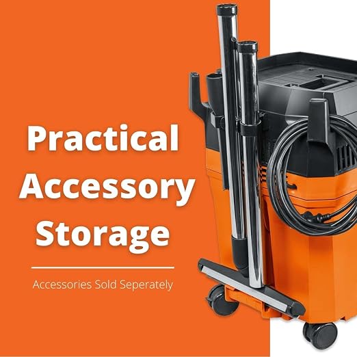 Turbo II X AC PRO Set HEPA Wet/Dry Dust Extractor with Automatic Filter Cleaning - 9.2-Gallon Capacity, 153 CFM Suction