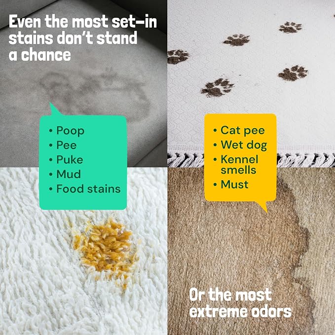 Turbo Pet Stain and Odor Remover - 40% More Enzymes - Enzyme Cleaner for Dog Urine and Poop on Carpets and, alternate product
