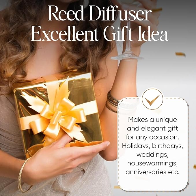 Turkish Jasmine Reed Diffuser Set 3.72 Fl. Oz (110ml), with 4 Reed Sticks. for Your Office, Bedroom, Bathroom, Kitchen.