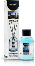 Turkish Jasmine Reed Diffuser Set 3.72 Fl. Oz (110ml), with 4 Reed Sticks. for Your Office, Bedroom, Bathroom, Kitchen.